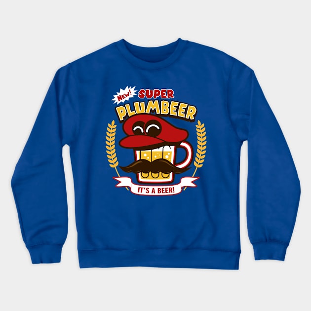 Funny Cute Retro Gaming Beer Drinking Meme Crewneck Sweatshirt by BoggsNicolas